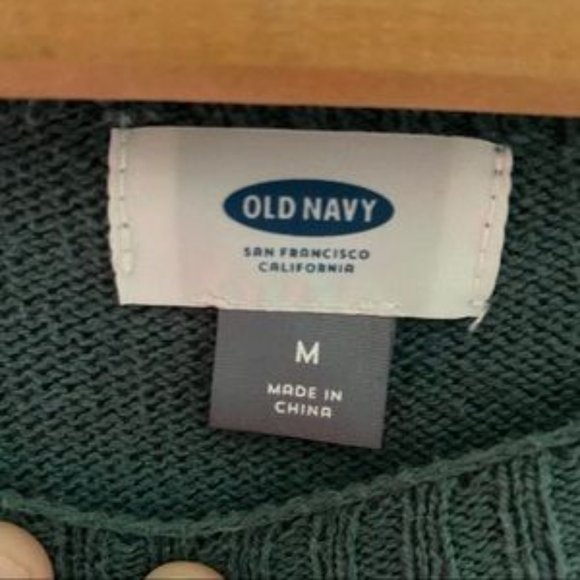 Old Navy Sweater Soft Long Sleeve Teal Knit - Picture 3 of 3